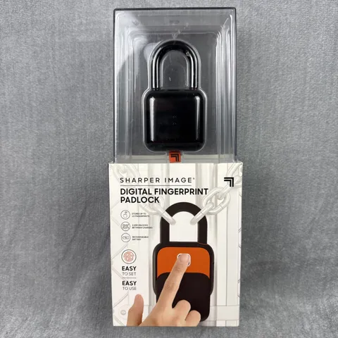 Sharper Image Fingerprint Digital Smart Padlock for Locker Bike Door Gate Home