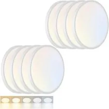 Fairdeer 8 Pack LED Flush Mount Ceiling Light,7Inch 7 Inch-8pack, White