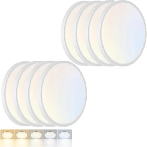 Fairdeer 8 Pack LED Flush Mount Ceiling Light,7Inch 7 Inch-8pack, White