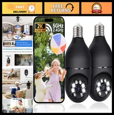 2K Wireless Outdoor Security Cameras, 360° PTZ, Color Night Vision, AI Detection