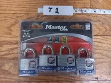 LOT OF 4 Pack Master Lock 3008D Laminated Steel Padlock 1-1/2 NEW