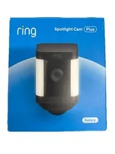 Ring Spotlight Cam Plus Outdoor Security Camera Battery Black -NEW SEALED