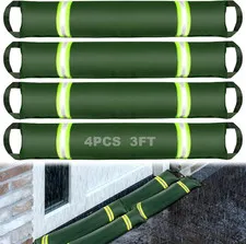 3Ft X 7.8In Water Activated Flood Barriers for Home with Handles & Reflective St