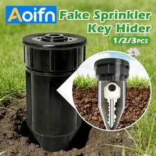 Fake Sprinkler Key Hider Waterproof Outdoor Hidden Spare Key Storage Garden Box