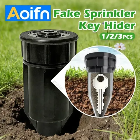 Fake Sprinkler Key Hider Waterproof Outdoor Hidden Spare Key Storage Garden Box