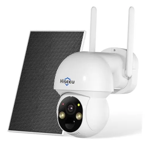 Solar Wireless Security Camera Outdoor, 2.4G & 5G WiFi,Color Night Vision,