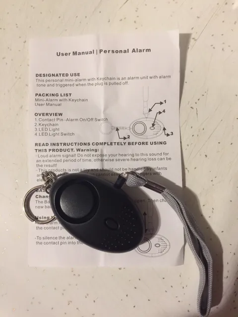 130db Safesound Personal Security Alarm Keychain Safety Emerg Alarm-BRAND NEW!!!