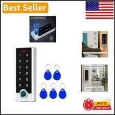 Secure Metal Keypad System with Fingerprint ID & 5 Key Fobs for Access Control