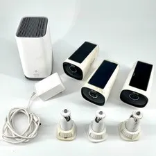 EufyCam 3, 3-Outdoor Wireless 4K Solar Powered Security Cameras w/ HomeBase 3