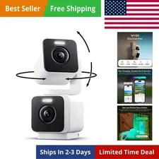 Duo Cam Pan Indoor/Outdoor  2K 360° Pan/Tilt Smart Home Security Camera with ...