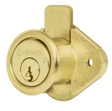 Hermex CM-21L Furniture lock, model 21, brass