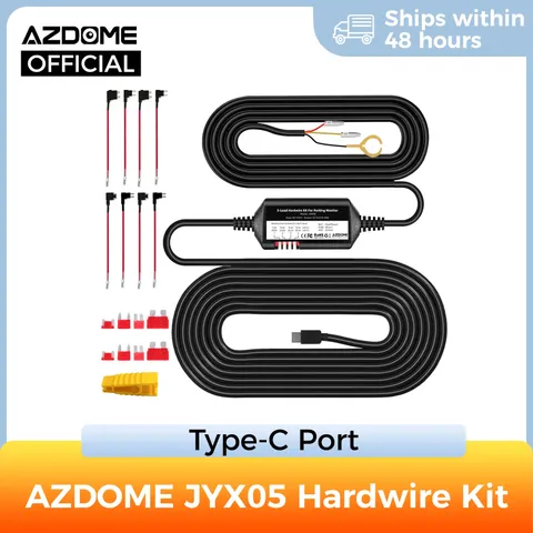 Azdome JYX05 Car DVR Record Hardwire Kit with Type-C Port For M660/M550 Max/M300