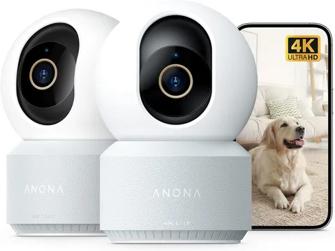4K Baby Pet Security Camera 2 Pack Dual Band Wi-Fi6 Cry & Motion Detection