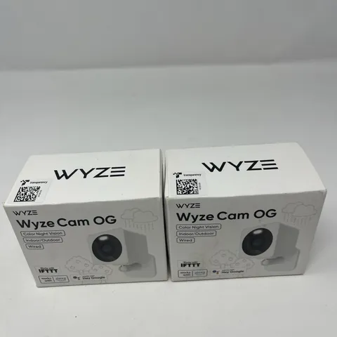 Wyze Cam Indoor/Outdoor OG Security Camera - White Wired Lot Of 2 NEW Sealed