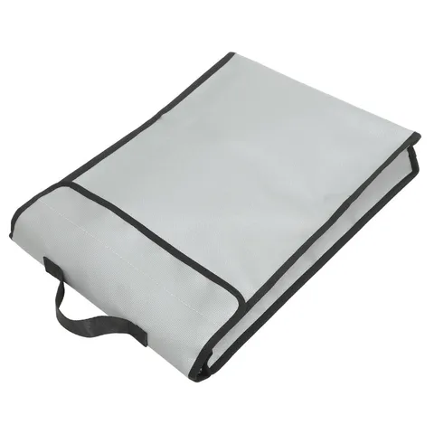 Fireproof Document Bag Grey Waterproof for Holding Documents 38x30cm 5x6cm