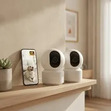4K UHD Indoor Camera, Pet/Dog/Baby Security Camera with Phone App, 360°Pan-Ti...