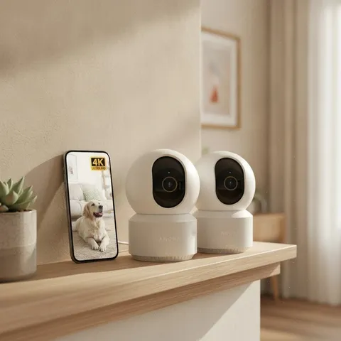 4K UHD Indoor Camera, Pet/Dog/Baby Security Camera with Phone App, 360°Pan-Ti...