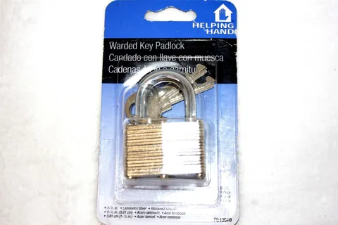 Helping Hand Warded Key Padlock With two Keys Laminated Steel. NEW Never Open
