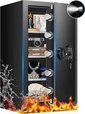 35Min Fireproof Safe 7.5 Cubic Feet Home Safe Box with 3-Removable Shelf Fire