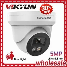 Vikylin 5MP POE Camera ONVIF Full Color IP Camera Outdoor Dual Light Indoor NDAA