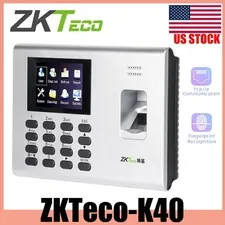ZKteco K40 Access Control TCP/IP Clock Biometric Fingerprint Time Attendance USA
