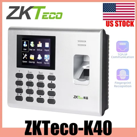 ZKteco K40 Access Control TCP/IP Clock Biometric Fingerprint Time Attendance USA