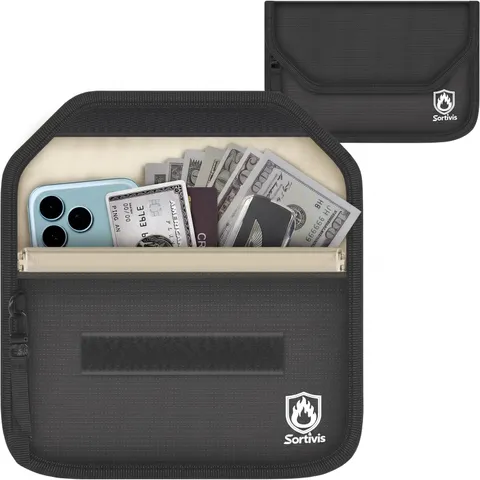 Fireproof Money Bag Pouch (1 Pack), Anti-Fraud Fire Safe Storage, Withstands ...