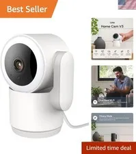 Luna 2K Indoor Security Camera: 360° Pan-Tilt with Dual-Band WiFi & Night Vision