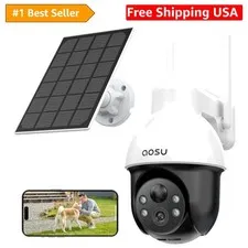 Wireless Outdoor Security Camera with Night Vision & Two-Way Talk Functionality