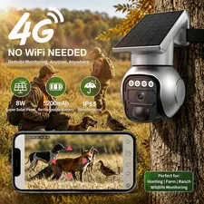 1pcs-4G LTE Trail Camera with 2K Live View, Built-in SIM Card, APP Remote Live &