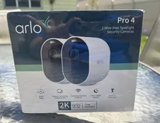 Arlo Pro 4 Wire Spotlight Security Camera - VMC4250P100NAS - White - New Sealed