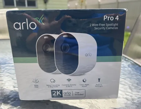 Arlo Pro 4 Wire Spotlight Security Camera - VMC4250P100NAS - White - New Sealed