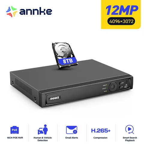 ANNKE 8CH 16CH 32CH 12MP NVR POE Security CCTV IP Network Video Recorder H.265+
