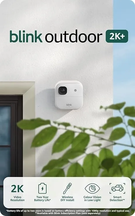 Blink Outdoor 2K Wireless Security Camera 2-Pack White Brand New Sealed