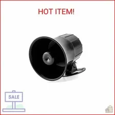 QWORK Electric Siren Horn, DC 12V Security Loud Wired Alarm Siren for Home Alarm