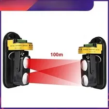 Invisible Beam Barrier Active Detection Digital Pulse Infrared Sensor 100m Alarm