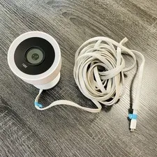Google Nest Cam Outdoor White Classic Smart HD Security Camera With Cable