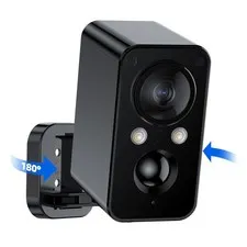 Security Cameras Wireless Outdoor Battery: 180° Horizontal Camera for Home Se...