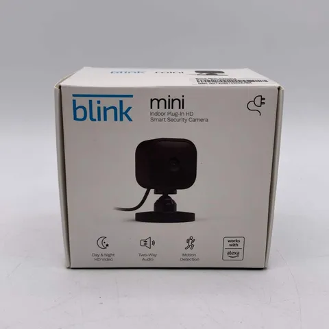 New Blink Mini Indoor Plug-In HD Smart Security Camera BCM00300UB