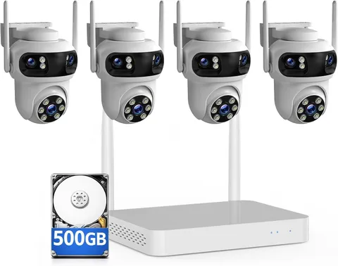Home Security Camera System 10CH Wireless 3K Outdoor Auto Tracking Triple Lens