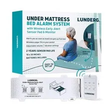 Lunderg Under Mattress Bed Alarm for Elderly Adults - Wireless Sensor Pad wit...