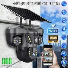 Solar Security WiFi Cameras Outdoor PTZ Night Vision 2-Way Talk Surveillance LOT