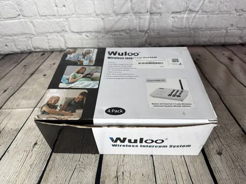 Wuloo 1 Mile Range FM Wireless Intercom System Home Security 10-Channel, 4 Pack