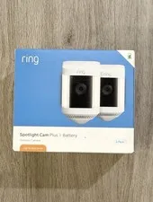 Ring Spotlight Cam Plus Camera Indoor/Outdoor Wireless Pack of 2 Battery New