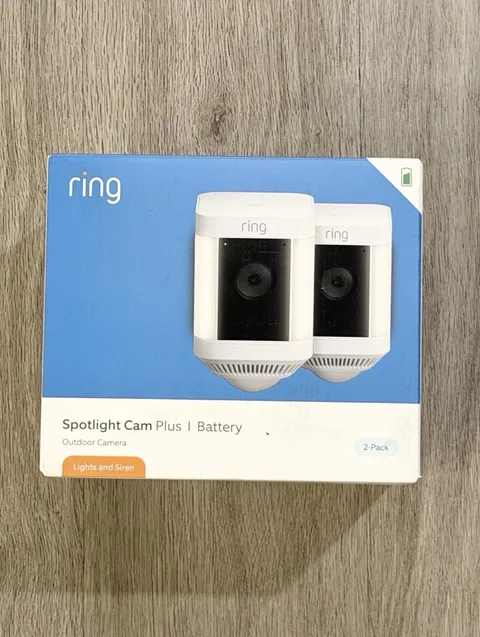 Ring Spotlight Cam Plus Camera Indoor/Outdoor Wireless Pack of 2 Battery New