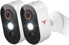 2 Camaras De Seguridad Wifi Exterior 1080P Inalambrica Con Vision Nocturna Video