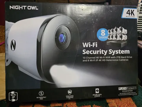 Night Owl 4K Wi‑Fi 10‑Channel NVR 2TB 8 Cam Night Vision 2‑Way Spotlight