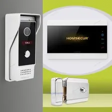 HOMSECUR HD Video Doorphone Intercom Door Bell Door Unlock Monitoring Security