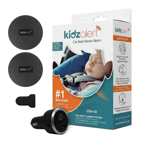 KIDZALERT Car Seat Sensor Alarm 1 Alarm 2 Sensors