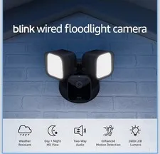 Blink Wired Outdoor Floodlight Camera Black
